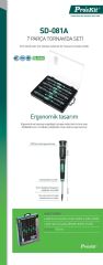Proskit SD-081A 7 Parça Tornavida Seti