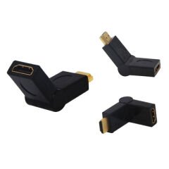 HDMI Erkek Dişi L Tip Ara Oynar Başlık