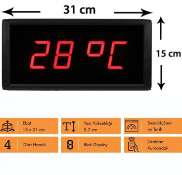 Loyka STN-574 Işıklı Termometre Saat