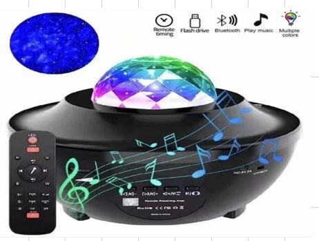 Powermaster Bluetooth Destekli Animasyonlu Ufo Tip Disko Topu PM-7388