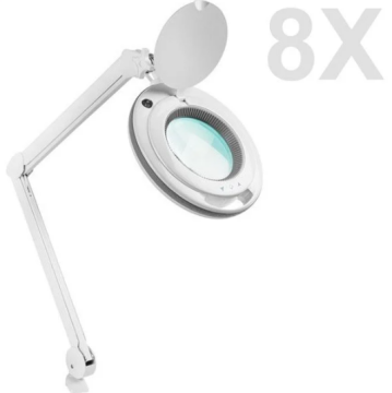 6017 Ayarlanabilir Işık Seviyeli Masaüstü Büyüteç Lup (8X)