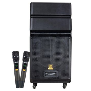 Shile SL-1612B İki El Mikrofonlu-Kumandalı USB/SD/BT/FM Taşınabilir Hoparlör