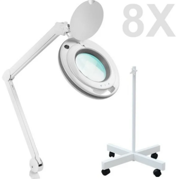 6017 Ayaklı ve Masaüstü Ayarlanabilir Işık Seviyeli Büyüteç (8X)