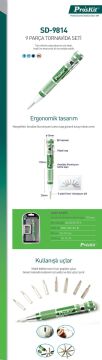 Proskit Sd-9814 9 Parça Tornavida Seti