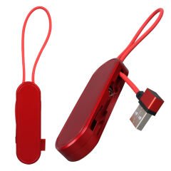 PowerMaster PM-25904 3 in 1 Kırmızı Çok Amaçlı Taşınabilir Şarj Kablosu