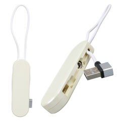 Powermaster PM-25905 Beyaz 3in1 (Type C- Lightning-Micro Usb) Manyetik Uç Taşınabilir Şarj Kablosu