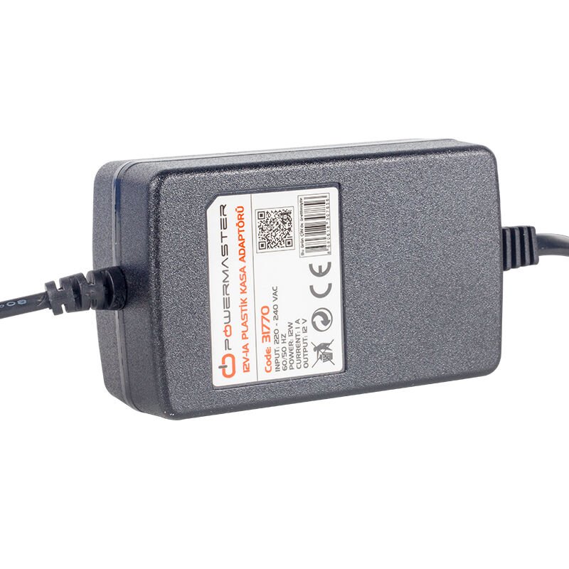 Powermaster PM-31770 12 Volt - 1 Amper - 12 Watt 5.5*2.5 Mm Uçlu İki Ucu Kablolu Masaüstü Adaptör