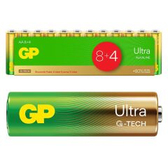 GP G-Tech 8+4 12li Paket AA Alkalin Kalem Pil (8 Adet Fiyatına 12 Adet Pil)