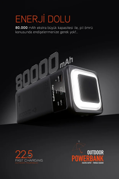 Powerway PD80 (PD22.5W) 80.000 Mah Dijital Göstergeli Powerbank