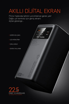 Powerway PD80 (PD22.5W) 80.000 Mah Dijital Göstergeli Powerbank