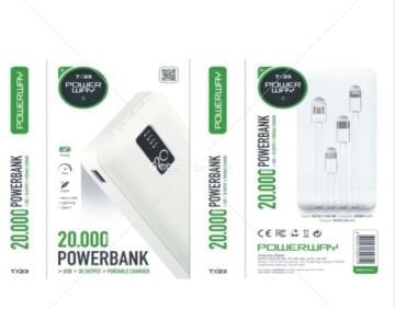 POWERWAY TX23 20000 MAH DİJİTAL GÖSTERGELİ POWERBANK