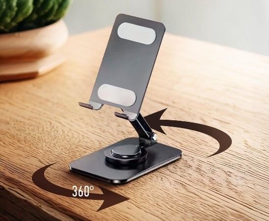 Powerway DMS33 Full Metal Gövde 360 Derece Dönebilen Masaüstü Telefon Standı