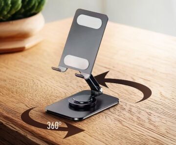 Powerway DMS33 Full Metal Gövde 360 Derece Dönebilen Masaüstü Telefon Standı