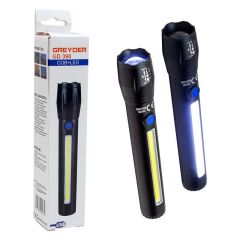 GREYDER GD-390 ŞARJ EDİLEBİLİR ZOOMLU COB LED EL FENERİ