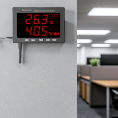 Tenmars TM-185D Işıklı Göstergeli Sıcaklık Nem Ölçer | Kayıt Yapabilir