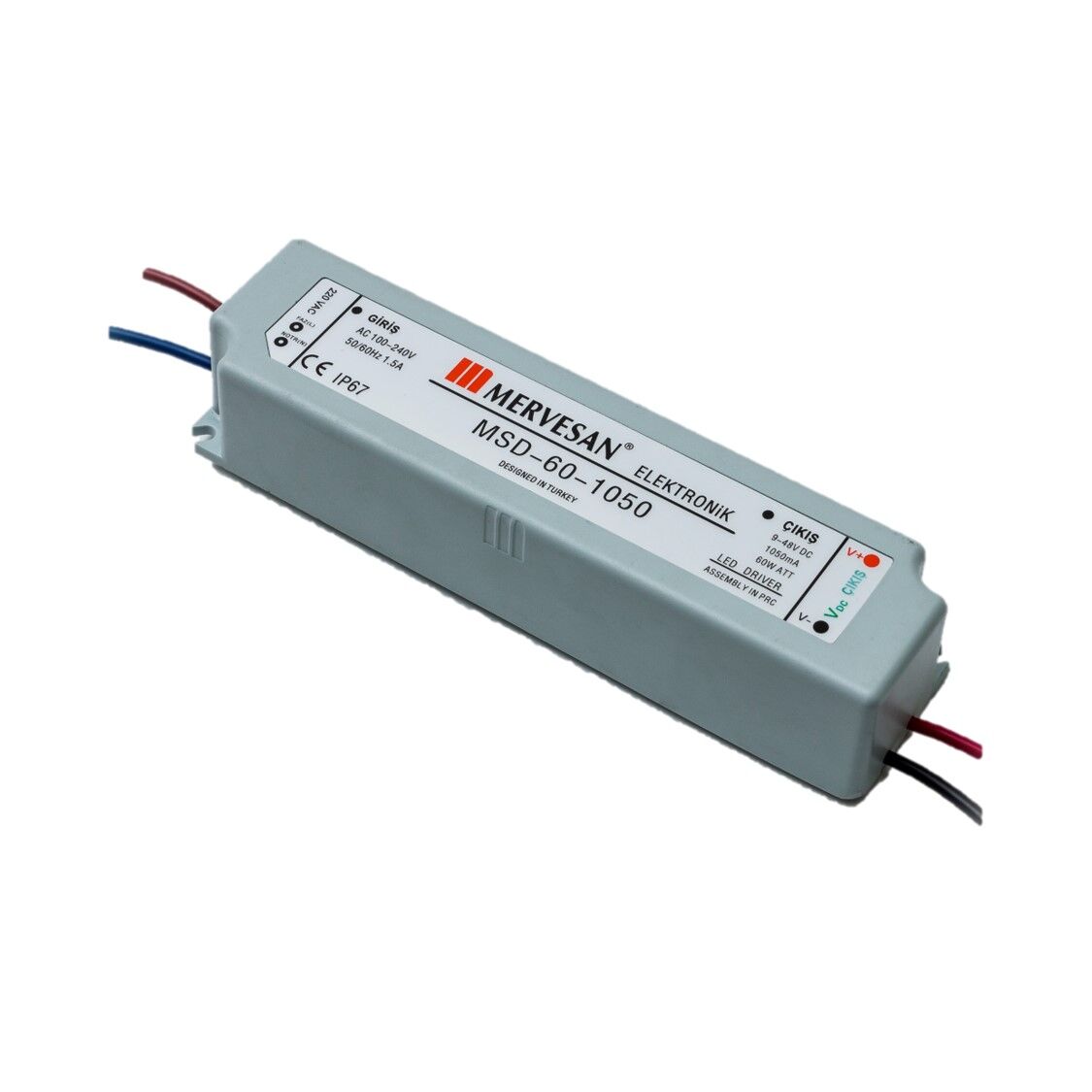 MTD-60-1050 9-48 Volt 1050 mA Led Driver Sürücü -MSD-60-1050