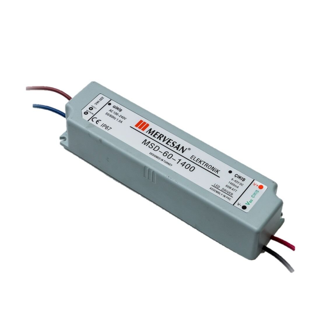 MTD-60-1400 9-42 Volt 1400 mA Led Driver Sürücü - MSD-60-1400
