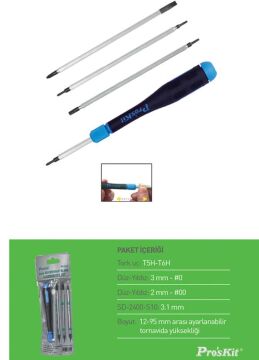 Proskit Sd-082D 6Lı Çift Taraflı Tornavida Seti