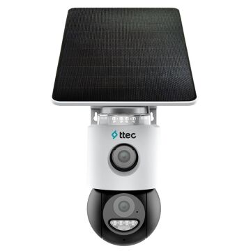 Ttec SLR-3320S-MH/SL-4G 3+3 MP Çift Kameralı Solar Panelli Sesli Gece Renkli Sim Kart Destekli 4G PTZ IP Kamera