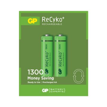 GP ReCyko 1300 mAh Ni-Mh 1.2 Volt AA Kalem Şarjlı Pil 2li Paket