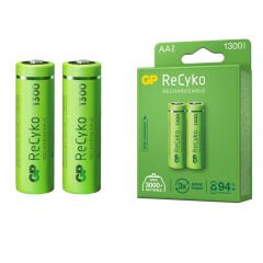 GP ReCyko 1300 mAh Ni-Mh 1.2 Volt AA Kalem Şarjlı Pil 2li Paket
