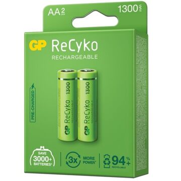 GP ReCyko 1300 mAh Ni-Mh 1.2 Volt AA Kalem Şarjlı Pil 2li Paket