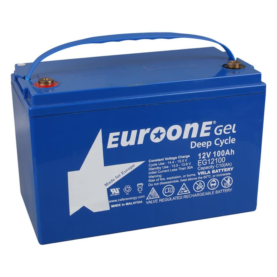 Euroone EG12100 12 Volt 100 Amper Deep Cycle Jel Akü