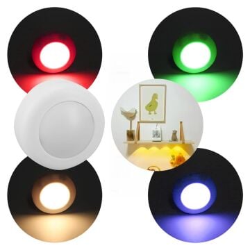 PowerMaster PM-26973 RGB Gün Işığı Led Raf Duvar Aydınlatma 3XAAA Pil İle Çalışır (Tekli)