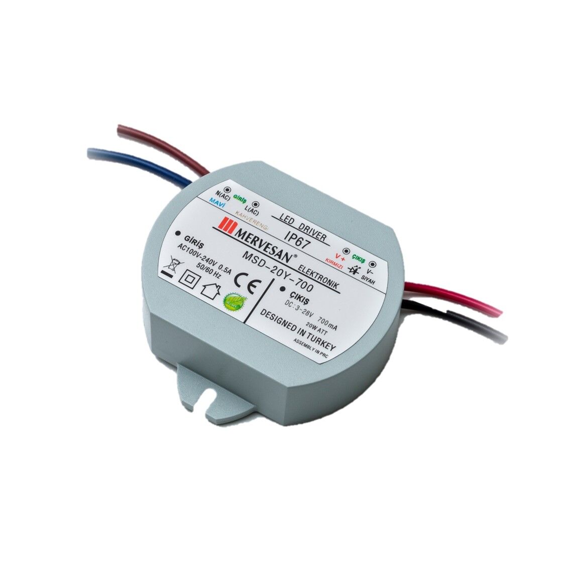 MT-20Y-700 3-28 Volt 700 mA Led Driver Sürücü - MSD-20Y-700