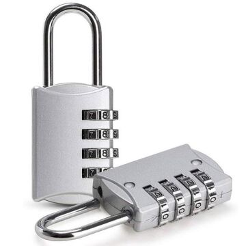 PowerMaster PM-24698 Asma Güvenlik Kilidi Bavul Dolap Kilit 4 Basamaklı Haneli