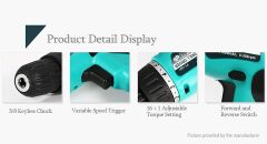 Proskit Pt-1201F Şarjlı Matkap 12V