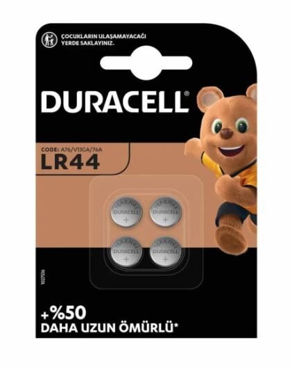 DURACELL LR44 1.5 VOLT DÜĞME PİL (4LÜ PAKET)