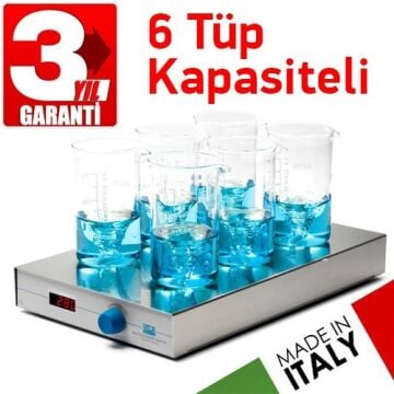 Velp Multistirrer 6´lı Dijital Manyetik Karıştırıcı