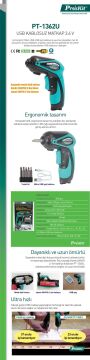 Proskit Pt-1362U Usb Kablosuz Matkap 3.6 V