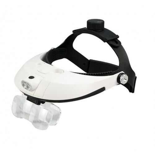 Nikula MG81001-H Çok Fonksiyonlu Başlık Tip Işıklı Büyüteç 5 Mercekli