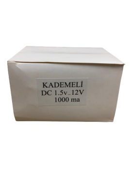 1.5 Volt 12 Volt 1000 Mah. Kademeli Dc Adaptör
