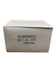 1.5 Volt 12 Volt 1000 Mah. Kademeli Dc Adaptör