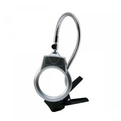 MG15120-A Metal Hortumlu Mandallı Masa Büyüteci