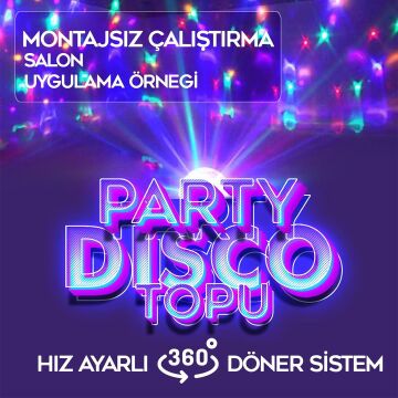 Ledx GM-0803B Sihirli Led Dönen Disko Topu Hoparlör Kablosuz USB/Mp3/Bluetooth Kumandalı 360 Derece