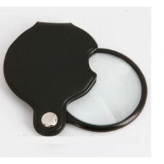Nikula 60mm Katlanabilir Mini Cep Büyüteç Deri Kaplamalı 5X