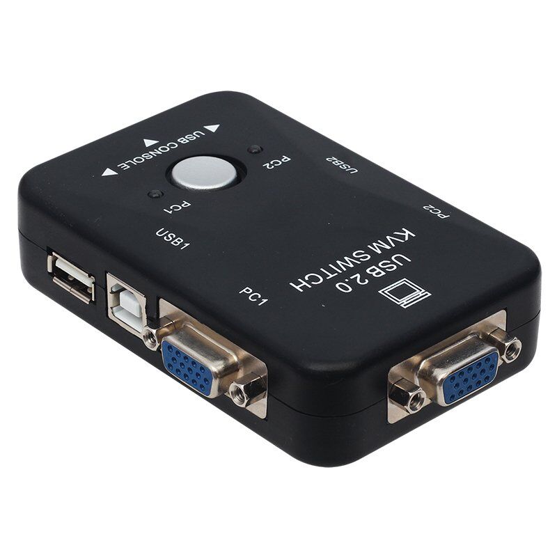PowerMaster PM-12690 2 Kanal VGA KVM Switch (2 Bilgisayarı Tek Elden Yönetin)
