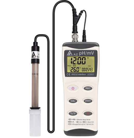 AZ 8601 Tek Prob İle Ph ve Orp Ölçer | BNC Bağlantılı