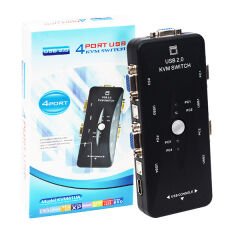 PowerMaster PM-15166 4 Kanal VGA KVM Switch (4 Bilgisayarı Tek Elden Yönetin)