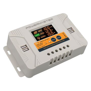 Powermaster PM-30A 12V-24V 30 Amper 4 USB Çıkışlı Dijital Ekranlı Solar Şarj Regülatörü