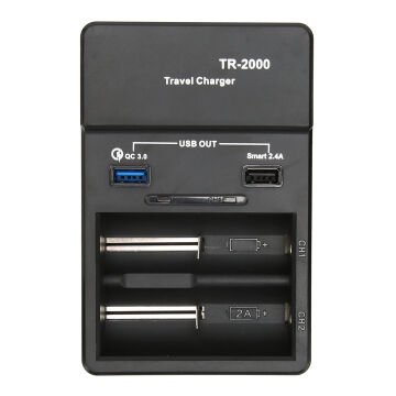 Liitokala TR-2000 Universal AA-AAA-18650-14500-123A Akıllı İkili Pil Şarj Cihazı