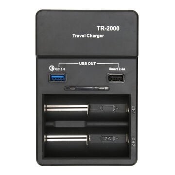 Liitokala TR-2000 Universal AA-AAA-18650-14500-123A Akıllı İkili Pil Şarj Cihazı