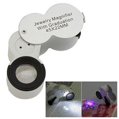 NO.9583 Led Işıklı Lüp Büyüteç 45X Büyütme 22mm