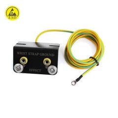 Antistatik ESD 2 Banana, 2 Kopça (10mm) Soket Girişli Masa Altı Metal