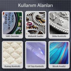 PowerMaster PM-26234 Dijital Macro Kameralı Profesyonel Tamirci Mikroskop 500X Büyütme