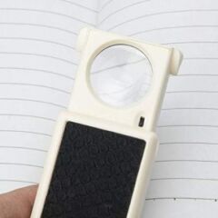 UV Mor Işıklı Para Kontrol Büyüteci Cep Sürgülü 10x 21mm